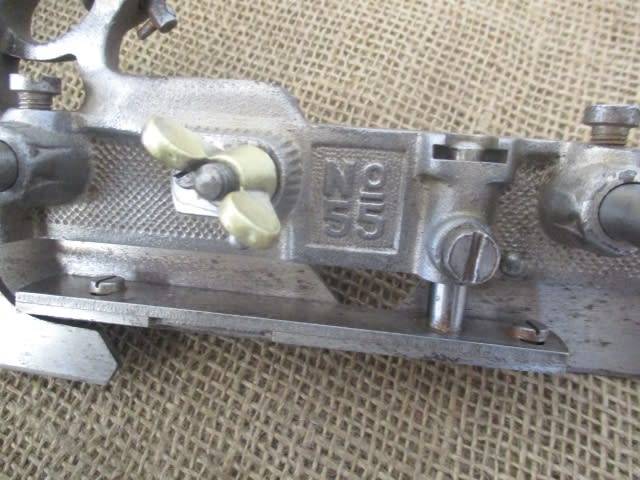 Vintage Stanley Sweetheart No 55 Universal Combination Plane With 13 Cutters   USA.
