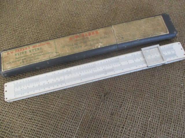 Highly Collectable Antique A.W. Faber 361 Slide Rule In Original Case      Early 1900`s      Bavaria