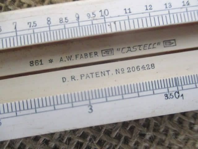 Highly Collectable Antique A.W. Faber 361 Slide Rule In Original Case      Early 1900`s      Bavaria