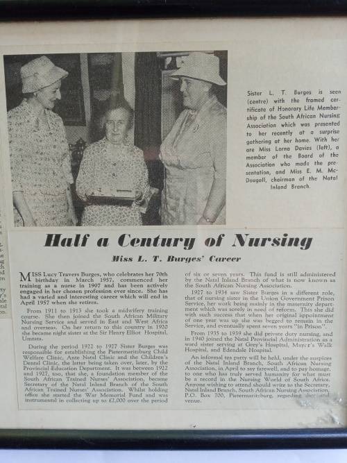 WORLD WAR ONE SOUTH AFRICAN TRIO TO A SOUTH AFRICAN NURSE