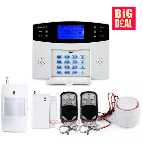 433MHz Wireless Home GSM SMS Call Burglar Alarm System