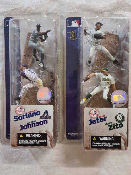 Collectable Baseball and Ice skating figurines