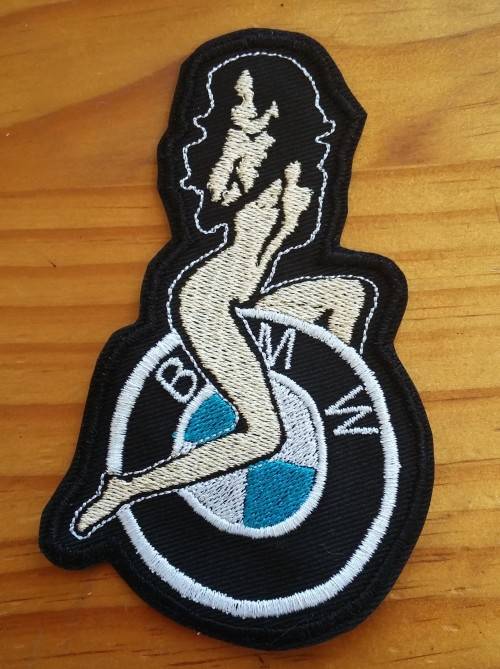 BMW with girl Embroidered patch