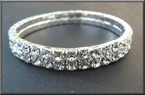 Double Diamante Stretch Bracelet