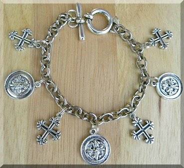 Maltese Cross Charm Bracelet