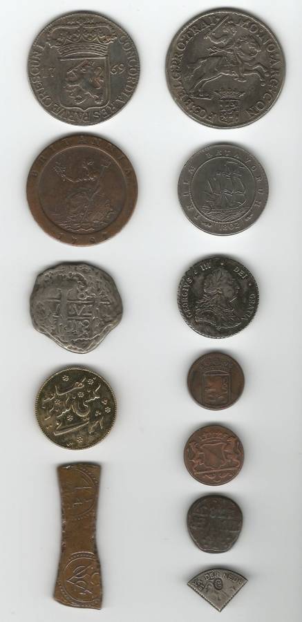 FULL SET OF 12 JAN VAN RIEBEECK COFFEE REPLICA COINS / TOKENS