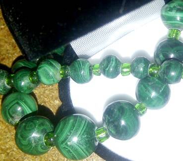 Beautiful Genuine Malachite Gemstone Necklace