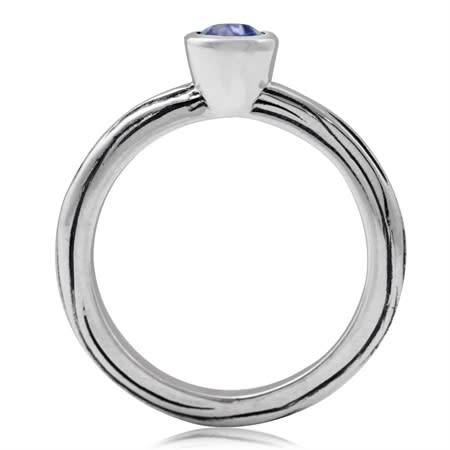 CERTIFIED R1399- Genuine 0.25ct Tanzanite 925 Sterling Silver Ring. Size 7/N+/17.5mm