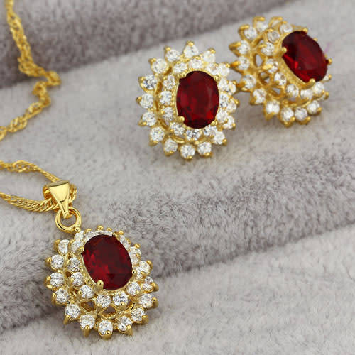 Noble Shining Gold Plated Lady Jewelry Set