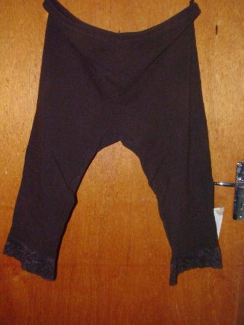 Size XL - Ladies Brown Tights with Lace detail