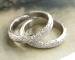 Size 5 / 6 - BRAND NEW Matt Wedding Band clad in 18k White Gold (CLEARANCE SALE)
