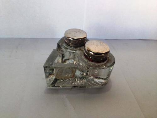 Glass Heart shaped Inkwell 1920.
