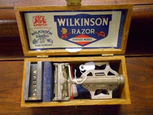 Vintage Wilkinson Safety Razor In Woodbox - Empire Model