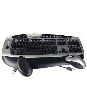 Microsoft Wireless Mouse, Wired Keyboard with Fingerprint Reader and Receiver