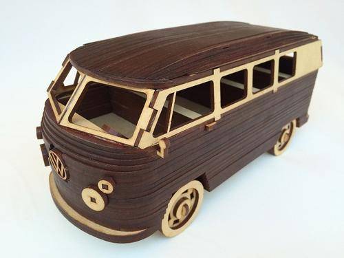 Wooden Model VW Kombi/Bus