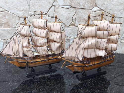 A set of small wooden boats