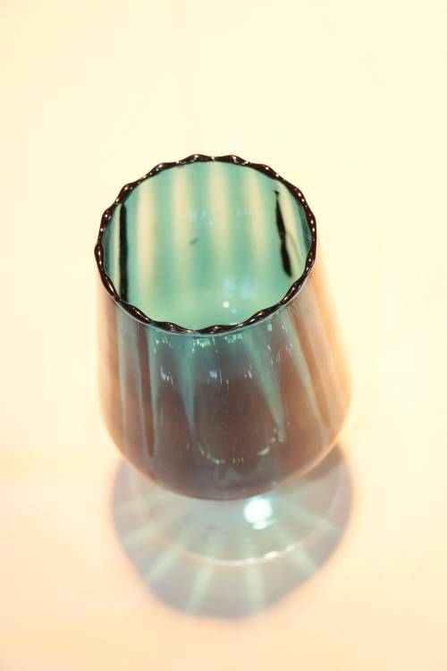 Vintage Blue Venetian Glass Goblet