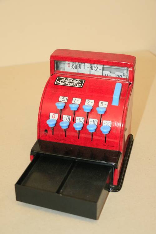 Vintage Mini Tin Cash Register - Aster