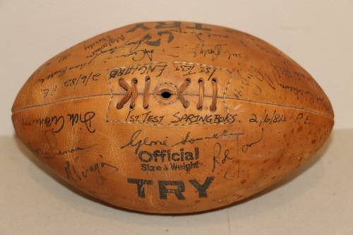 1984 Springbok vs England Test Signed Rugby Ball