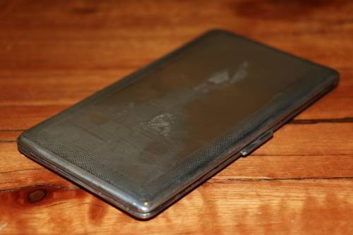 Vintage Cigarette Case - "The Kruger Statue" - Mayell England