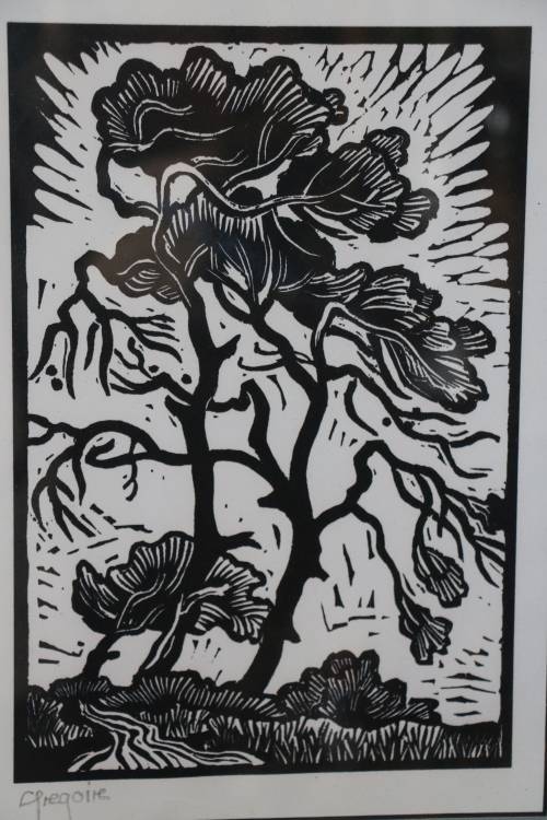 Beautiful Original Gregoire Boonzaier - Framed Linocut - 39 x 48 cm Frame Size