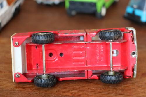 Made in HONG KONG Tin Plate Model Fire Engine Truck