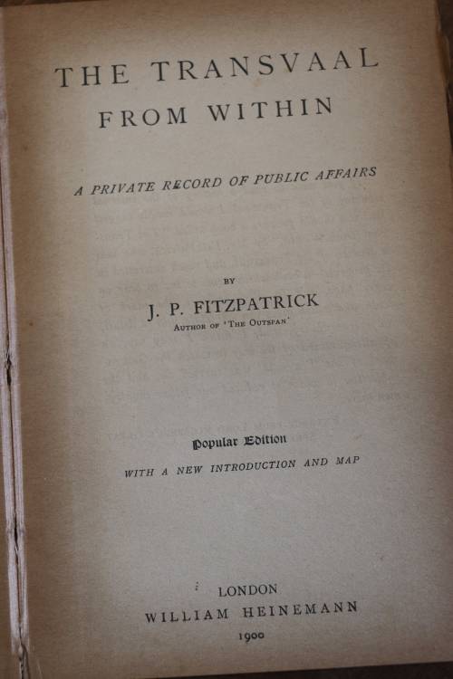 Beautiful Antique Africana Book - The Transvaal From Within - JP Fitzpatrick - 1900
