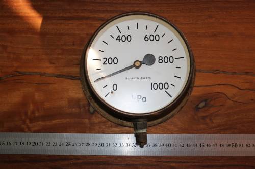 Beautiful Antique REUNERT & LENZ Pressure Gauge