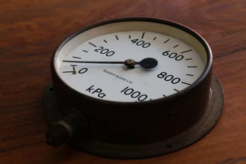 Beautiful Antique REUNERT & LENZ Pressure Gauge