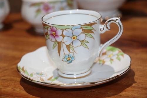 Vintage Royal Albert Porcelain Cup and Saucer Duo Set
