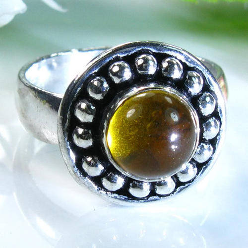 CITRINE & STERLING SILVER RING CRAZY R1 START! ONE RAND START!
