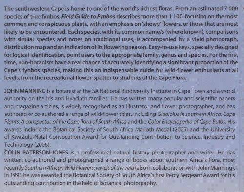 FIELD GUIDE TO FYNBOS by John Manning