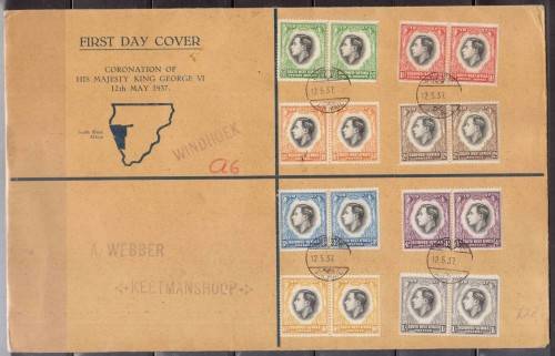 SOUTH WEST AFRICA (1937) - 5 Covers
