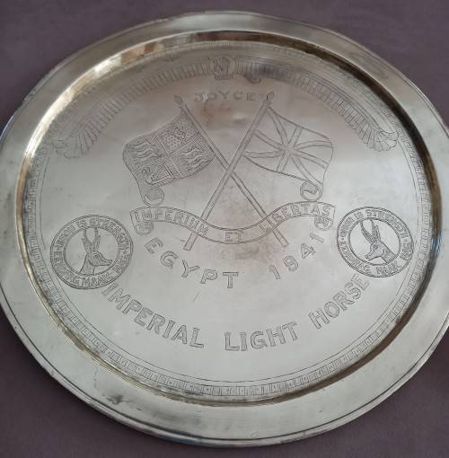 BRASS TRAY (1941)  - Trench Art