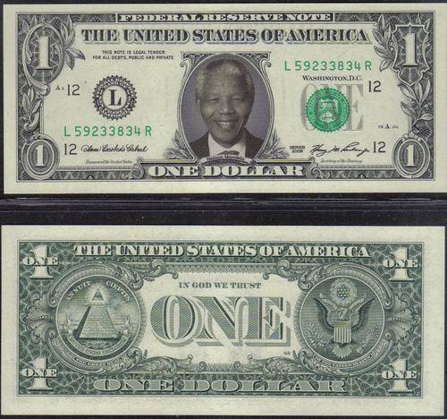 NELSON MANDELA GENUINE USA REAL DOLLAR BILL  REAL CURRENCY CELEBRITY NOVELTY COLLECTIBLE MONEY