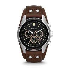 Fossil Coachman Chronograph Black Dial Brown Leather Mens Watch CH2891