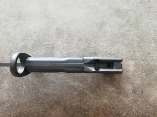S1 UZI BAYONET with SAP STAMP MARKINGS & SA Leather Frog