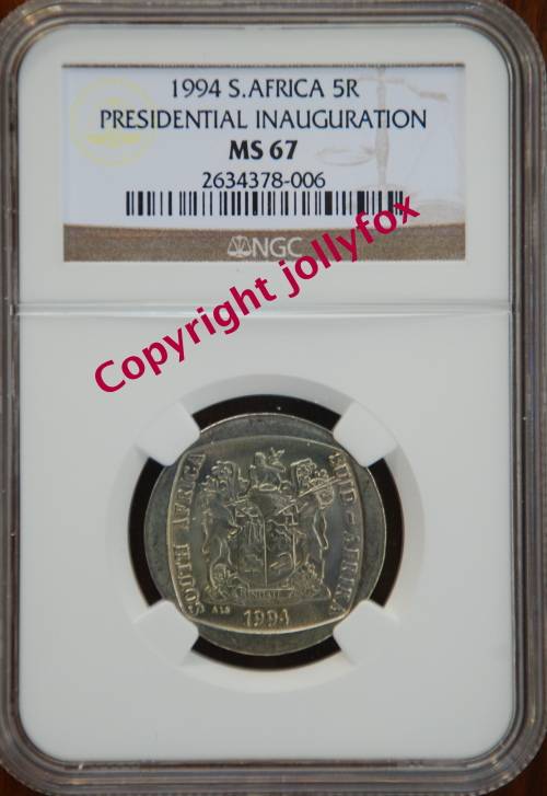 *** ONLY 216 in THIS NGC Grade!! *** 1994 Inauguration R5 MS 67 !! *** LAST 1 In Stock!! ***