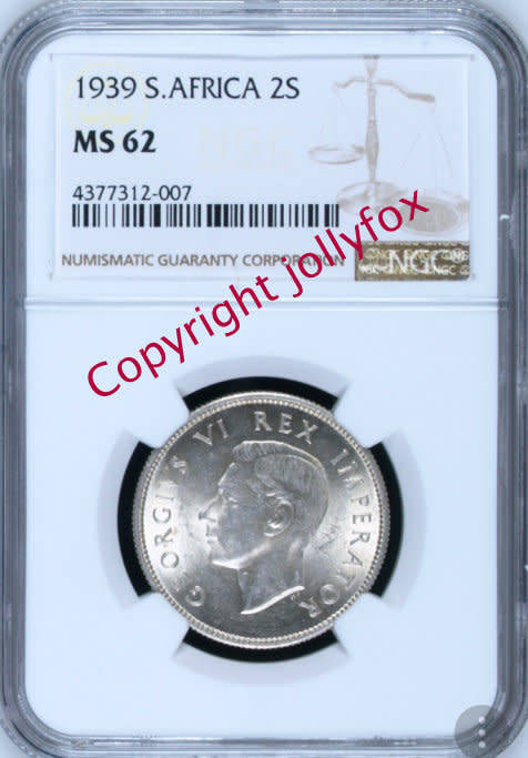 *** ULTRA RARE!! *** 1939 FLORIN (2S) MS62 NGC GRADED - ONLY 10 HIGHER IN MS!! *** CV=R15000!! ***