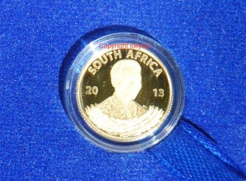 *** GOLD 1/10 oz *** 2013 MANDELA LIFE OF A LEGEND GR5 PROOF IN SAM BOX WITH COA!! ***