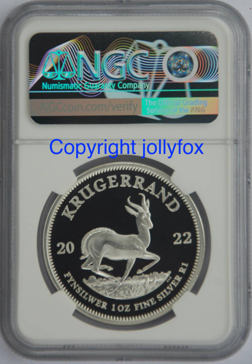 *** PERFECT COIN!! *** 2022 PROOF SILVER KRUGERRAND NGC GRADED PF70UC!! ***