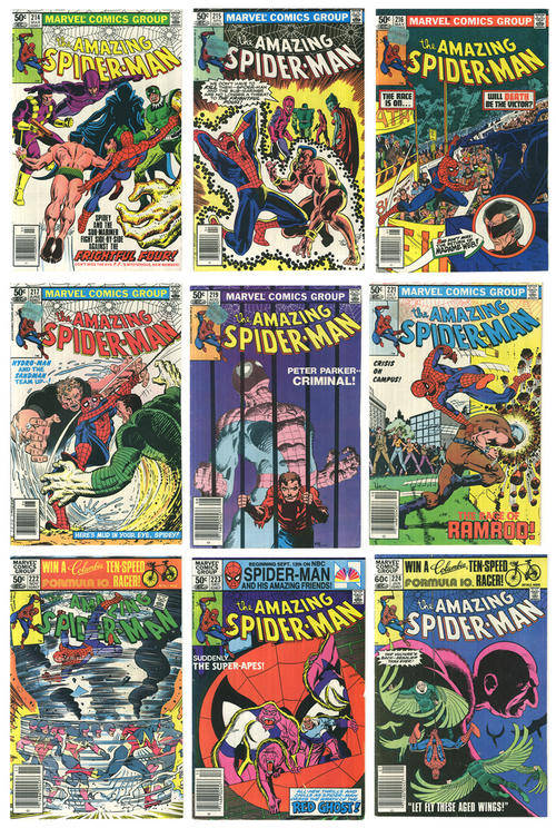 Amazing Spider-Man Mixed Collection - 9 Issues ranging from March '81 to Jan '82