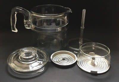 Vintage Flameware Pyrex Glass Percolator