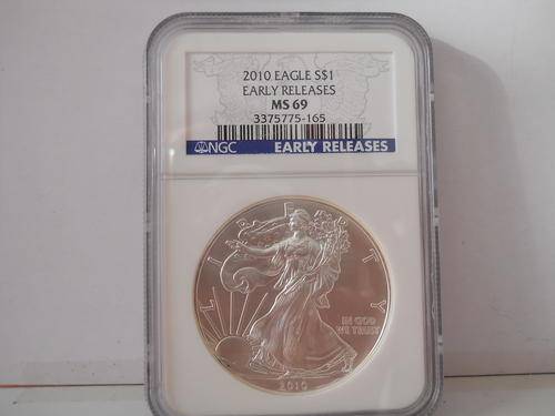 AMERICAN SILVER EAGLE 2010 MS69 EARLY RELEASES BY NGC