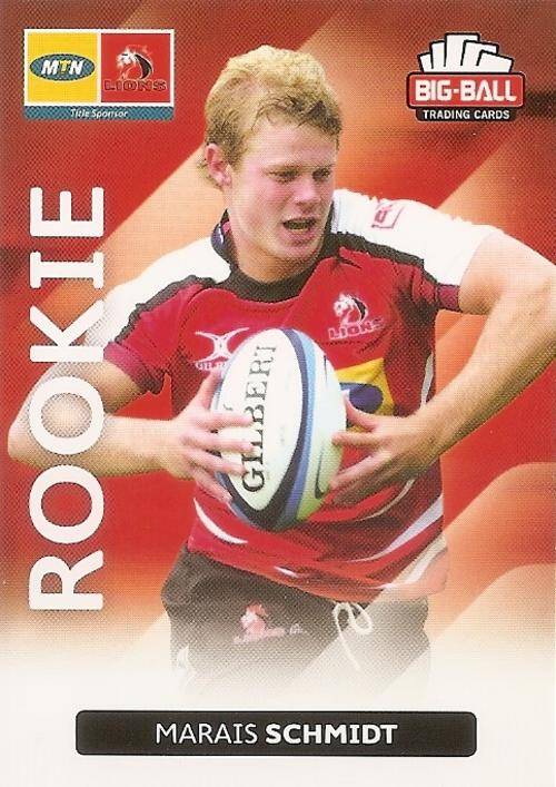 BIG BALL RUGBY COLLECTION 2012 - MARAIS SCHMIDT "ROOKIE" CARD 135