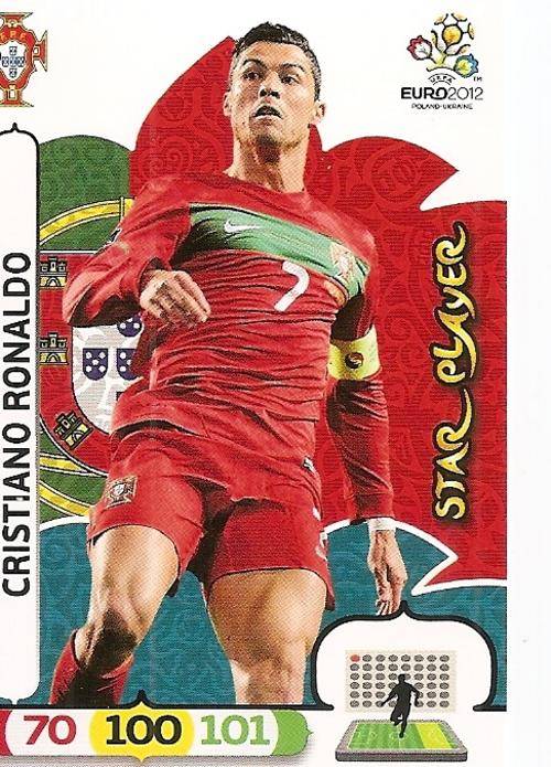 PANINI ADRENALYN EURO 2012 - CRISTIANO RONALDO "STAR PLAYER" CARD