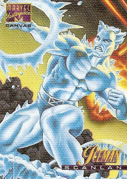 MARVEL MASTERPIECES 94 - ICEMAN "RARE CANVAS" CARD 10 of 22
