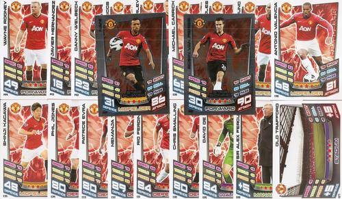 MATCH ATTAX 2012/2013 - "MANCHESTER UNITED" COMPLETE 20 CARD SET