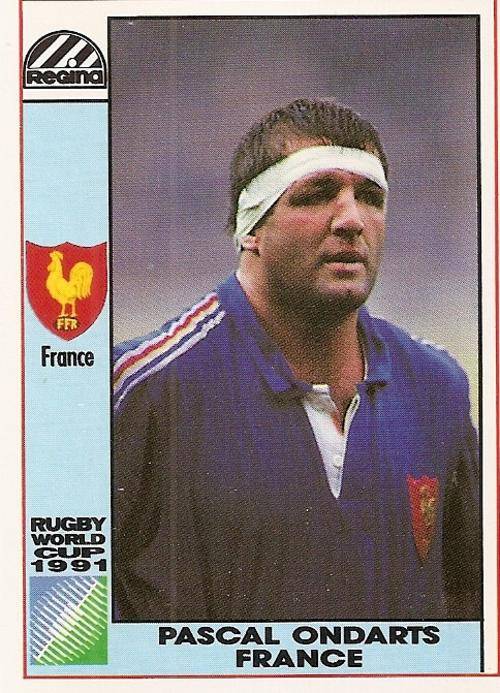 1991 RUGBY WORLD CUP(REGINA) COLLECTION - PASCAL ONDARTS CARD 96