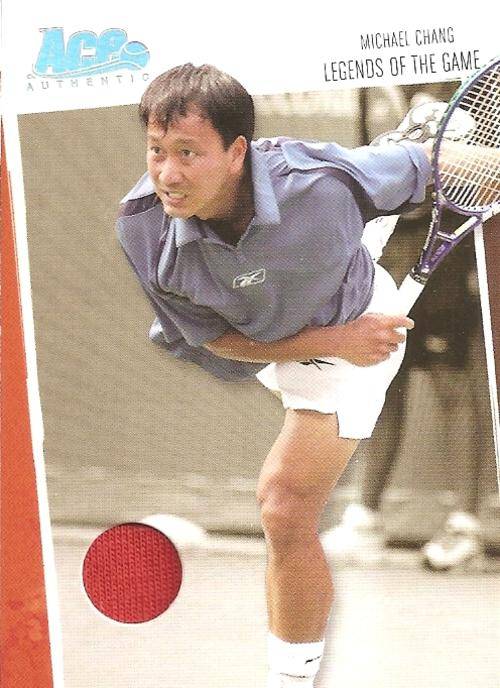 MICHAEL CHANG - ACE AUTHENTIC 06 "LEGENDS of the GAME" -  RARE "SILVER MEMORABILIA" CARD 301 of 500